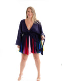 Plus "Color Me Bad" Navy Mini Dress